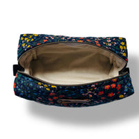 La trousse de voyage Jardin de minuit ouvert - interieur écru en coton 