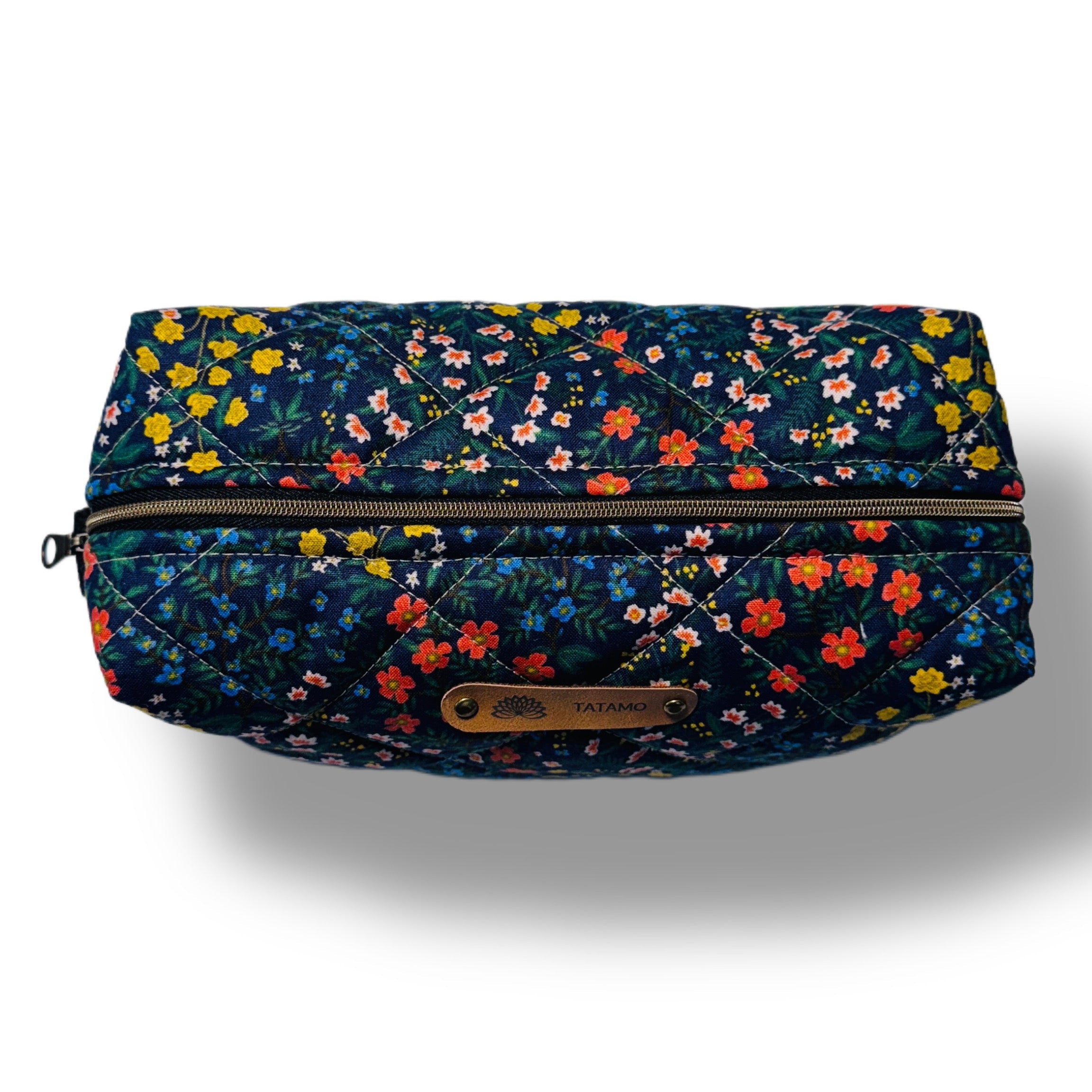 Trousse de voyage jardin de minuit vue de haut - zip, fermeture éclair fermé